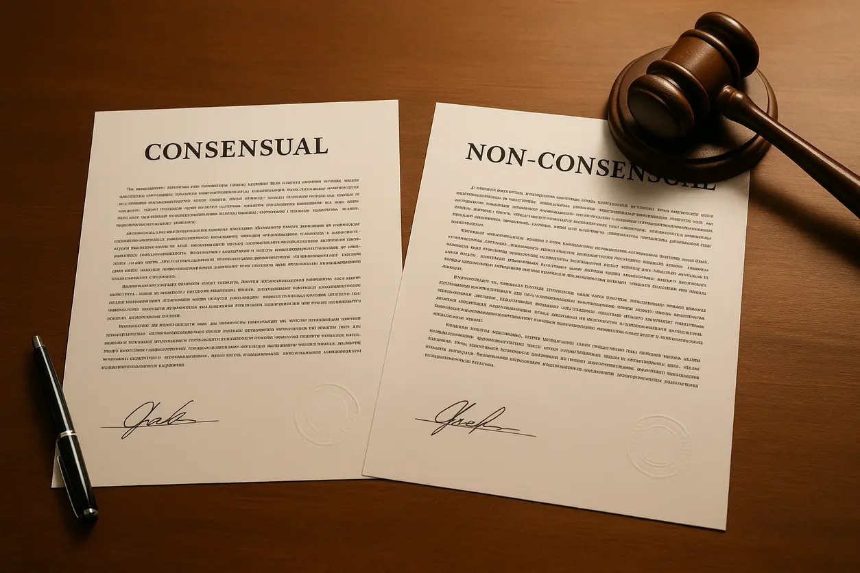 Office of a lawyer with legal books and scales of justice for family court consultation
