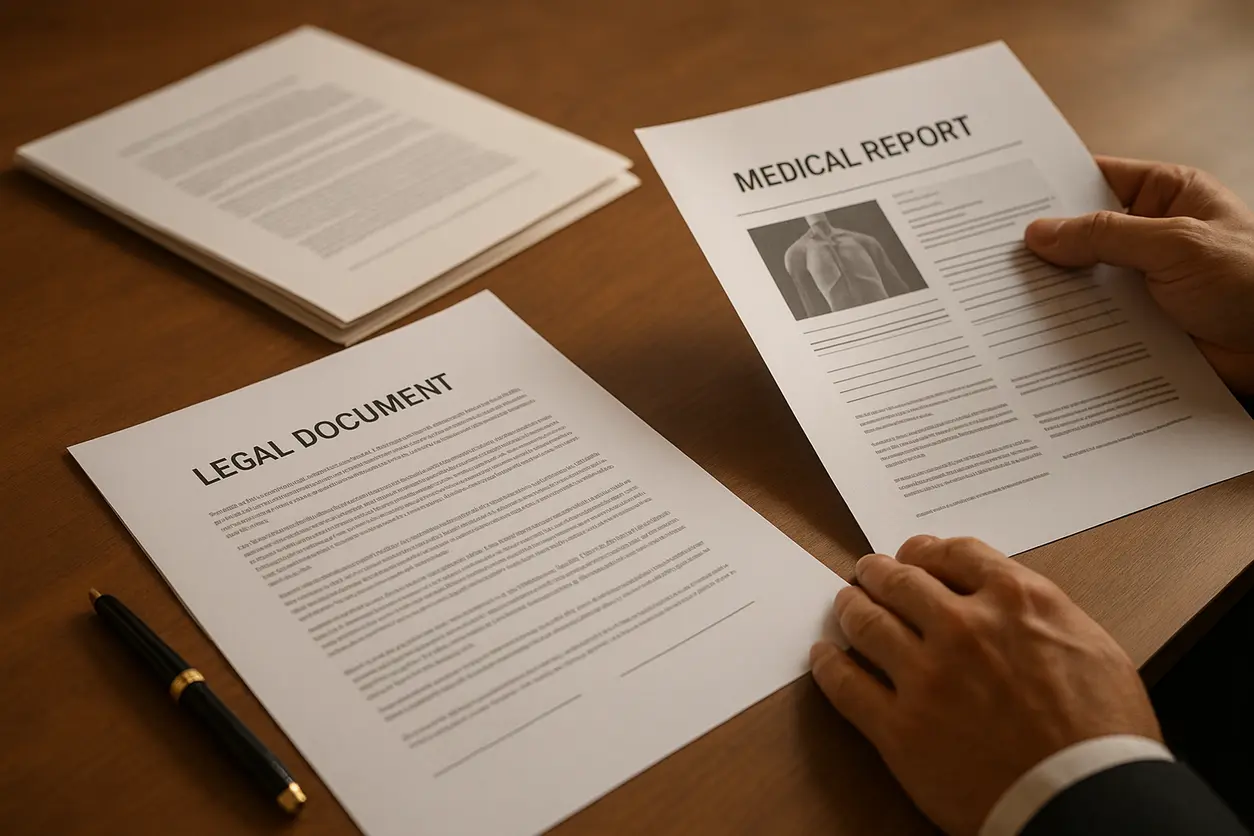 Legal consultation for medical malpractice complaint in a professional office