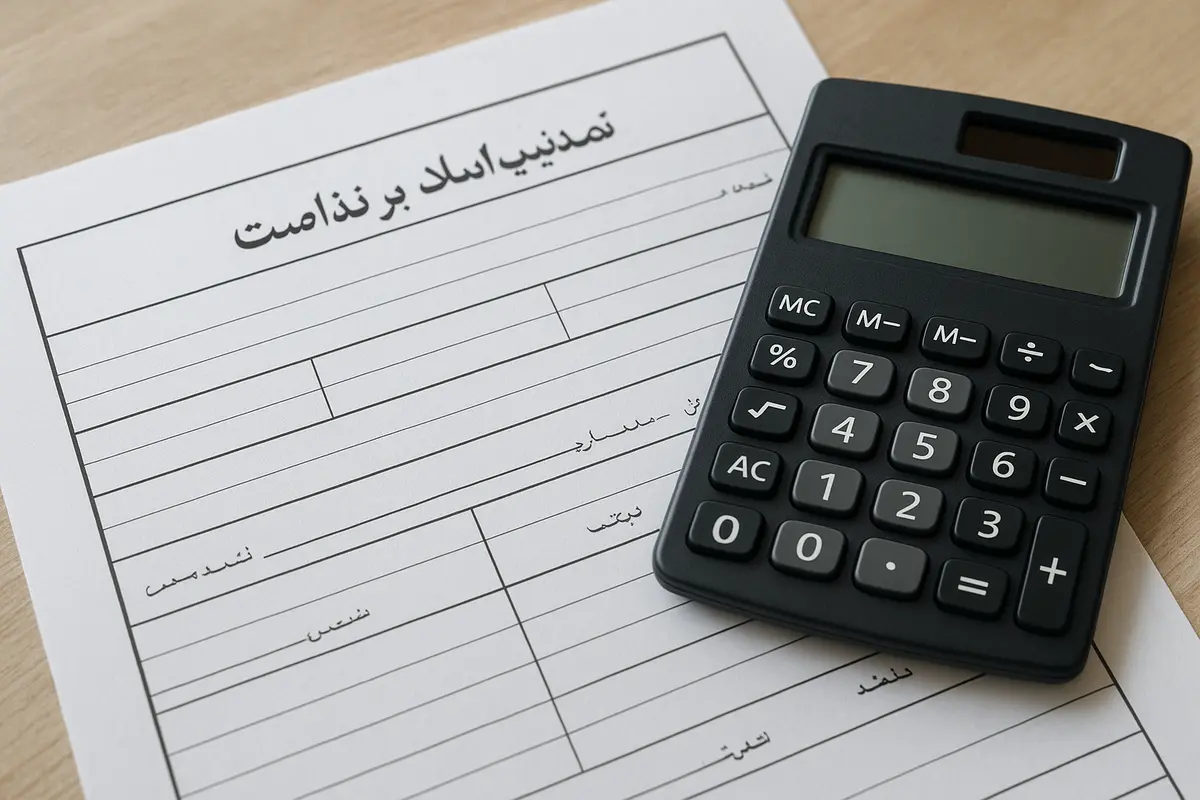 فرم محاسبه ارث ایرانی و ماشین‌حساب، مرتبط با تقسیم ارث