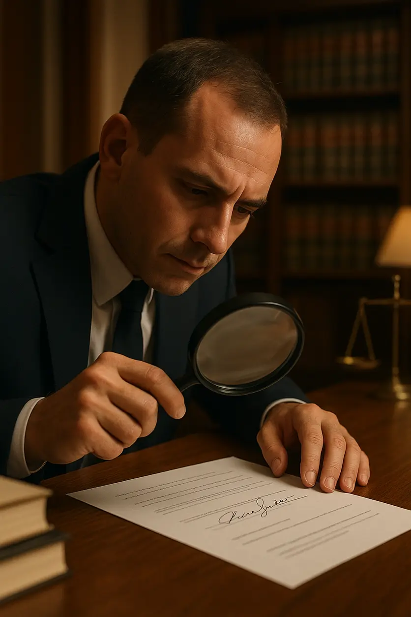 Justice scales on legal documents with a wooden background related to property ownership